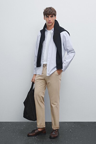 Massimo Dutti Pamuklu slim fit pantolon