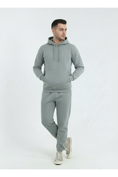 MODENZO طقم KA بغطاء رأس WEAT للرجال مصنوع من القطن الممشط بثلاثة خيوط مع جيب...