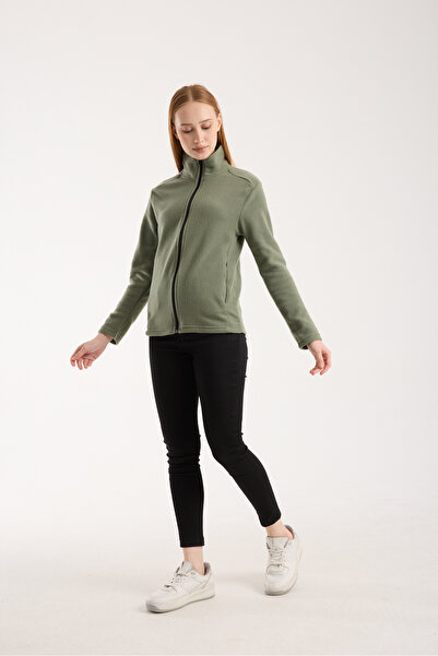 KAPHONE Γυναικείο μπουφάν με φερμουάρ με 2 τσέπες από φλις