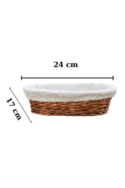 AiroBazar Oval Dough Proofing Basket with Wicker Cloth |   Bread Making Basket |   Natural Dough Relaxation 24 cm