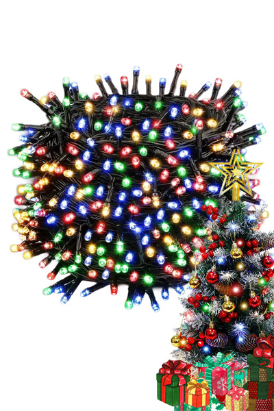 FOTOFUN Εγκατάσταση χριστουγεννιάτικου τύπου ρολού, 8 εφέ φωτισμού, μαύρο καλ...