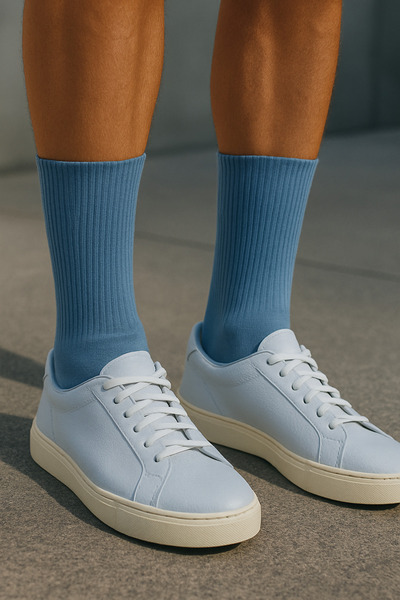 Katia&Bony Мъжки дълги чорапи с хавлиена подметка Basic Socket Socket Blue