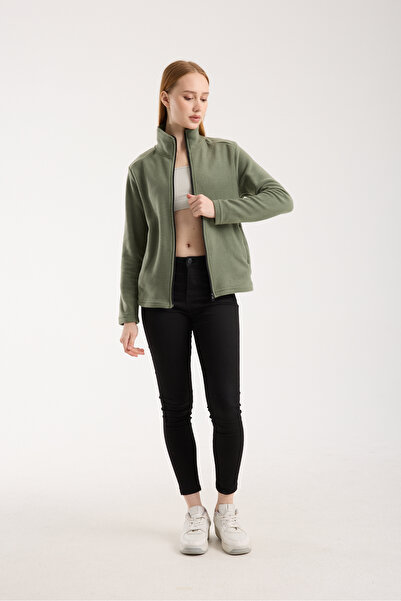 KAPHONE Γυναικείο μπουφάν με φερμουάρ με 2 τσέπες από φλις