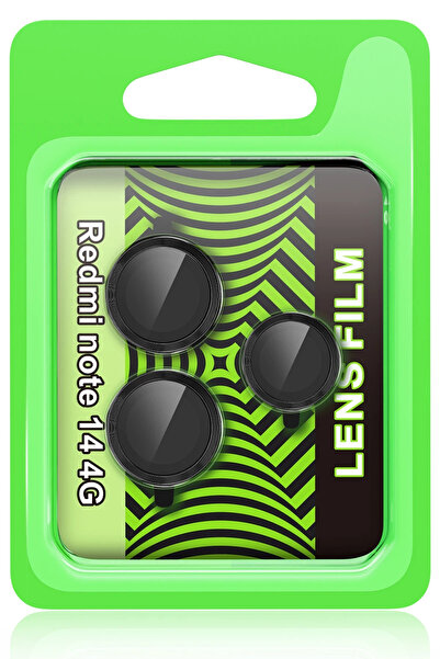 NewFace عدسة كاميرا ريز ميتال متوافقة مع هاتف ريدمي نوت 14 4G (171407) - أسود