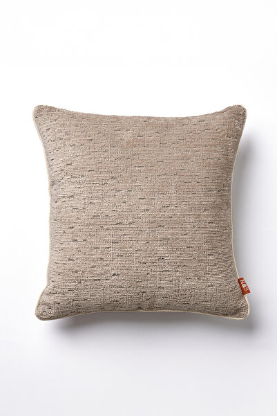 THE KUN غطاء وسادة مسطح بتفاصيل منسوجة ذاتياً من شونيلي - مينك