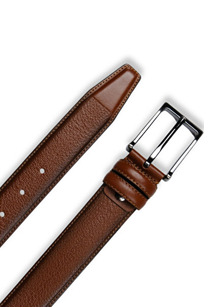 MFT Leather Design Genuine Leather Men's Belt – Plain Pattern, 3.5 Cm, Tan | ...