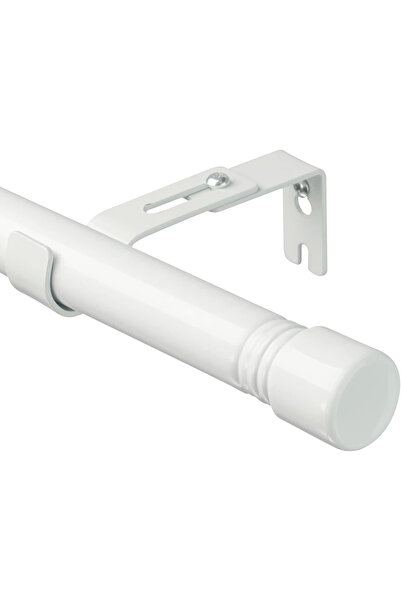 Whimlets Galerie Metalica Extensibila pentru Perdele cu Inele, Bara Alba si Suporturi Reglabile, 76-157 cm