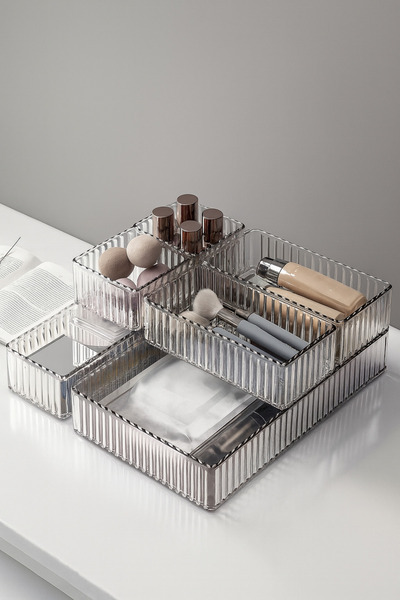 MAKRİ HOME 6’lı Şeffaf Çekmece İçi Organizer Seti – Kaydırılabilir Sistem