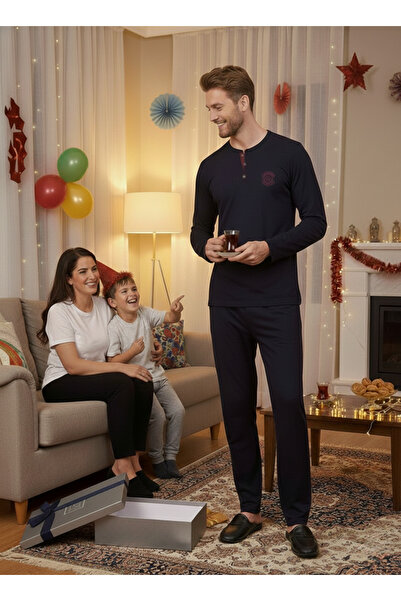 D'S Damat Ds Damat New Year's Special Gift Boxed Modal Fabric Pajama Set – Long Sleeve, Premium, Buttoned Collar La
