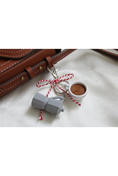 San Concept Charm /Marteniçkalı Tasarım Çanta Charmı / Moka Pot & Kahve Charm...