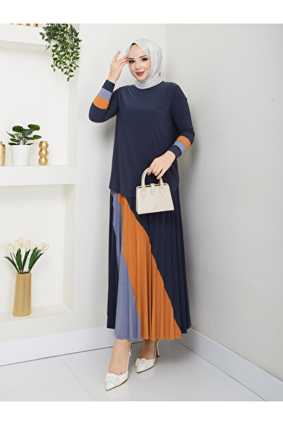 MODAMÜNASİP Υπέροχο διπλό κοστούμι με σανδί φούστα