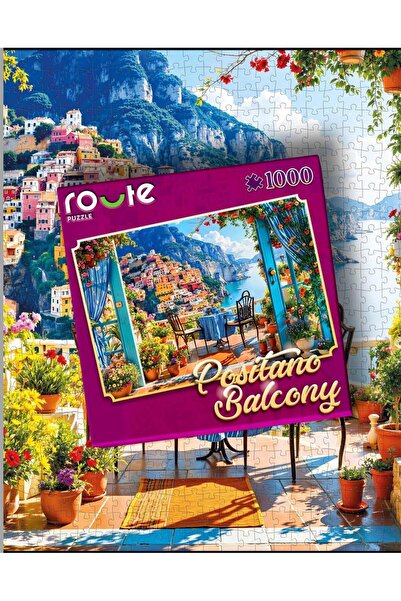 ROUTE Romantik Balkon Temalı Puzzle (1000 Parça) 48×68 cm