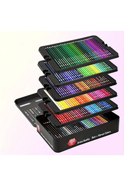 Choice 180 لون زيتي مجموعة أقلام تلوين احترافية مكونة من 180 لونًا للرسم الفني، أقلام زيتية غير سامة