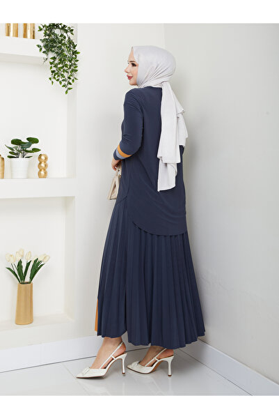 MODAMÜNASİP Υπέροχο διπλό κοστούμι με σανδί φούστα