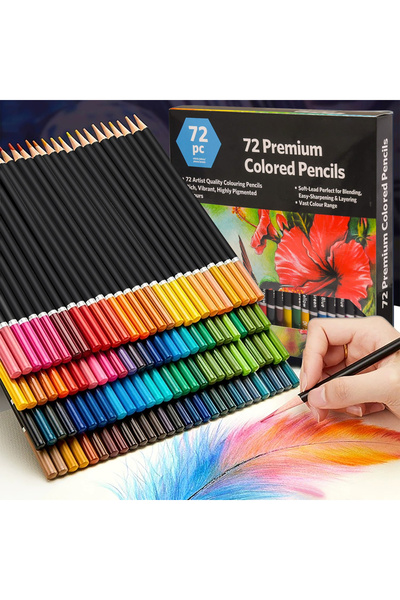 Choice1 مجموعة أقلام تلوين 72 لونًا B 72/120، أقلام ذات نواة ناعمة عالية الجو...