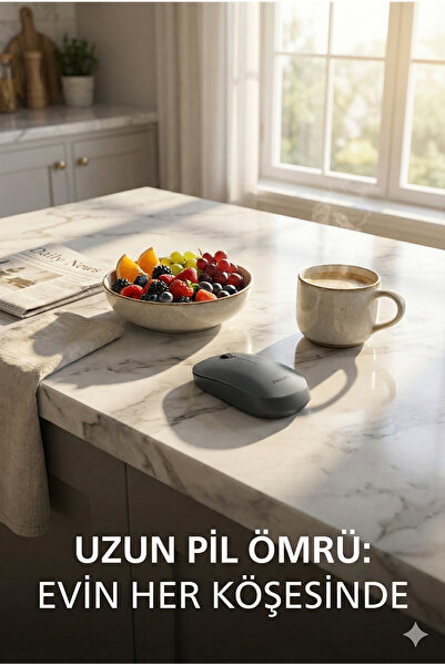 Philips Spk7438 Kablosuz Mouse Bluetooth Mouse Çift Mod 3tuşlu Sessiz Mouse Gri Pil Dahil Resmi Distribütör