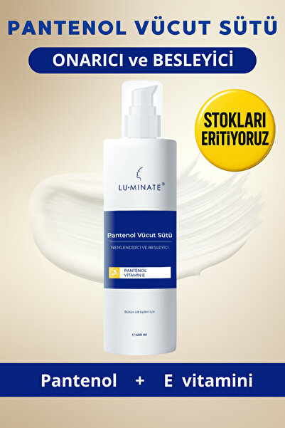 Luminate Vücut Losyon Pantenol E Vitamini Kuru Karma Ciltler Için Su Bazlı Güneş Sonrası Panthenol Vücut Sütü