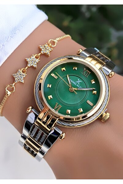 Daniel Klein ساعة رولكس الأصلية للسيدات، موديل الموسم الجديد، سوار مقاوم للماء مع هدية