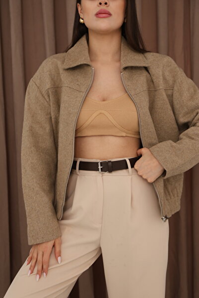 Etos Women's Jacket Trend Cashmere Bomber with Lining