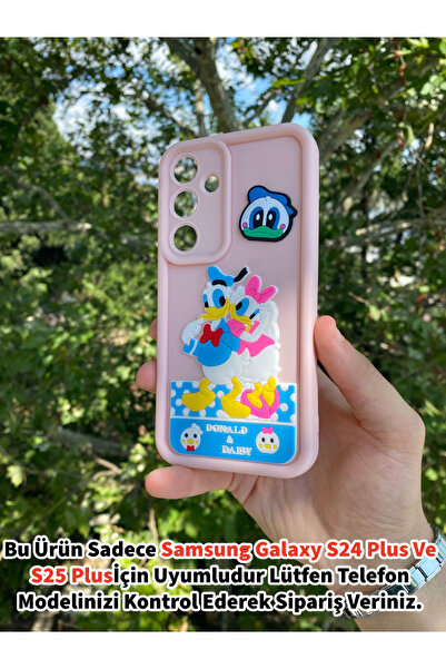Merwish Galaxy S24 Plus Ve S25 Plus Uyumlu Sevimli Ördek 3D Figürlü Darbe Kor...