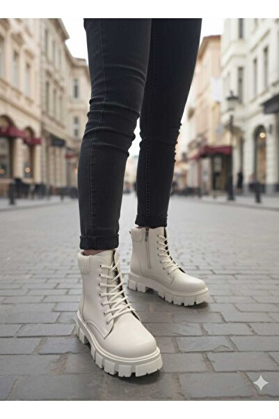 Weynes Γυναικείες Μπεζ Αδιάβροχες Πλεκτές Μπότες WSB1160