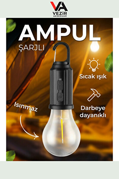 BUFFER®PX Şarj Olabilen 3 Modlu LED Lamba | Kamp, Bahçe, Balıkçılık, Dış Ceph...
