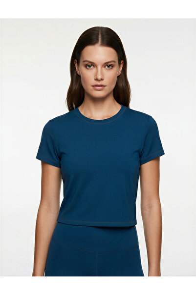 Koton Tricou sport slim cu mânecă scurtă cu decolteu triplu