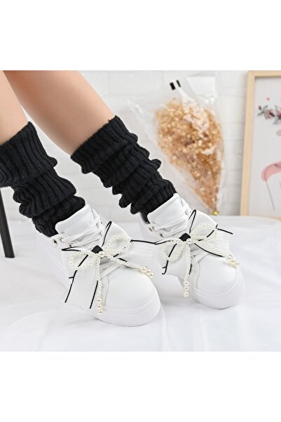 Tmall Pantofi Sport De Dama,Din piele Ecologica,Cu Fundita perle,D1367,Alb