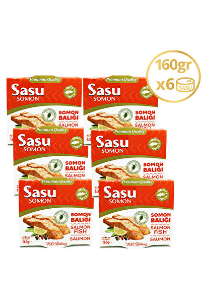 SASU Zeytinyağlı Somon Balığı 6x160 gr Bütün Dilim