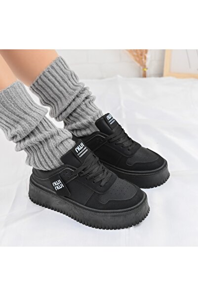 Tmall Pantofi sport pentru femei, din piele ecologică, D1366, negri