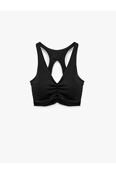 Koton Αμάνικο σουτιέν αθλητικού τύπου με λεπτομέρεια παραθύρου σε σχήμα V