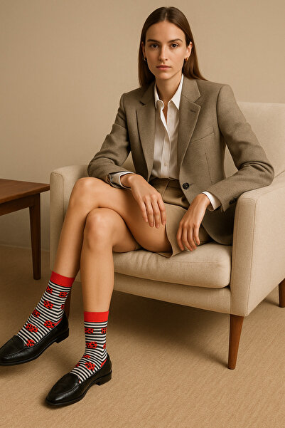 Katia&Bony Women's ladybug patterned ankle socks