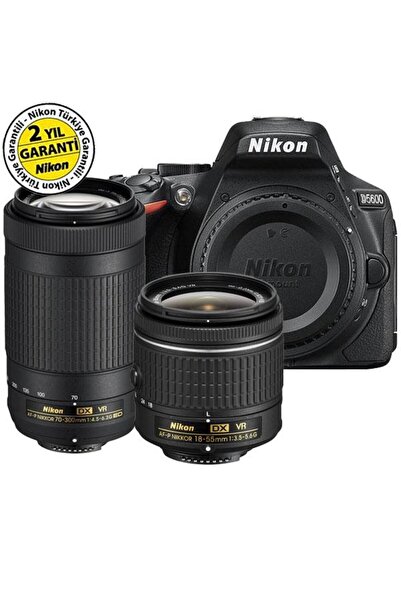 NİKON D5600 18-55 MM VR + 70-300 MM VR DSLR Fotoğraf Makinesi (Nikon Türkiye Garantili)