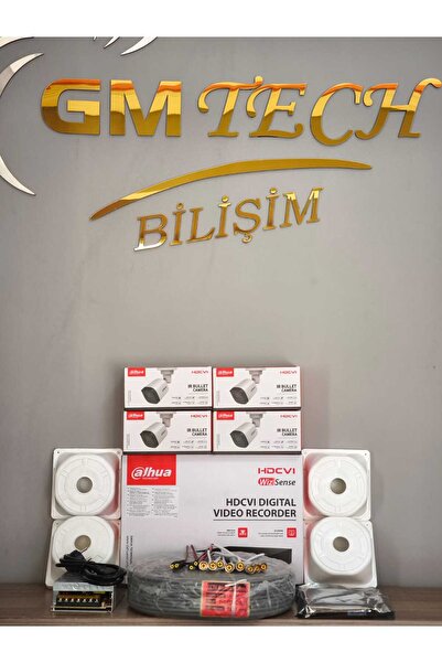 DAHUA 4 Kanal 4 Kamera Güvenlik Kamera Seti 500 Gb Hdd