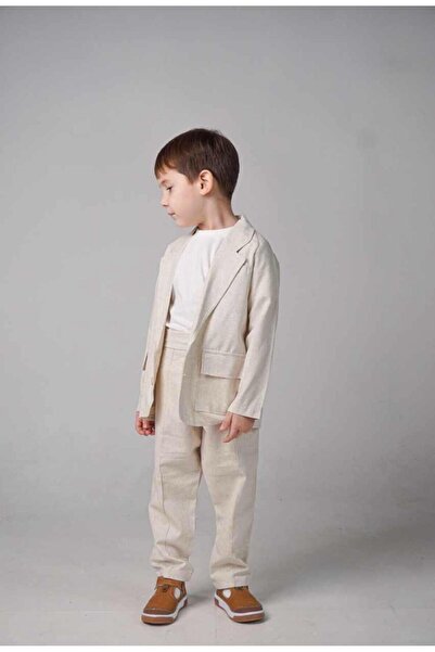 rg kidsstore Baby Boy 100% Linen Fabric Suit, 3-Piece Set_Rg327