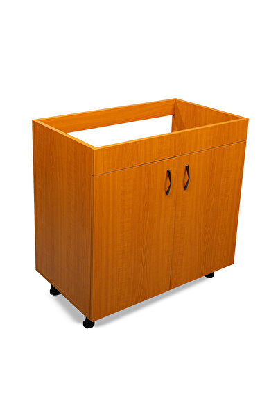 OEM Sink Cabinet for Kitchen Sink, 2 Doors, Cherry, 80x82x50 cm, 18mm PAL, Adjustable Legs