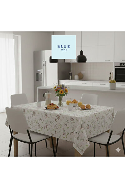 Blue Home 🆕 Fiesta Lux Pvc Fiber Tablecloth - Waterproof Modern Pattern Kitchen and Dining Table Cover.