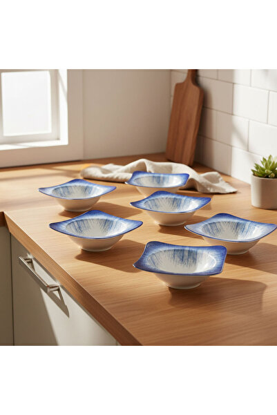 Güral Porselen Spinoza 6 Piece 15x15 Cm Bone Bowl Set - 845