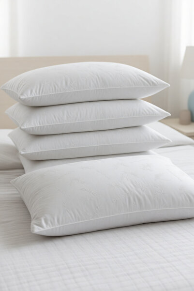 Dormeur BEYAZ DESENLİ BAMBOO YASTIK - 50x70 - 6 ADET