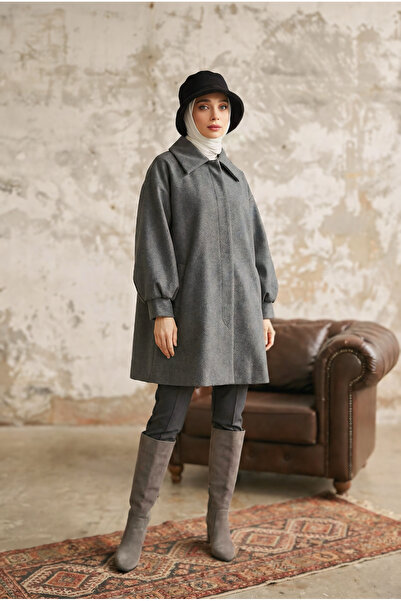 Aisha's Design Winter Plain Cashmere Bucket Hat, B-99Dk, Black