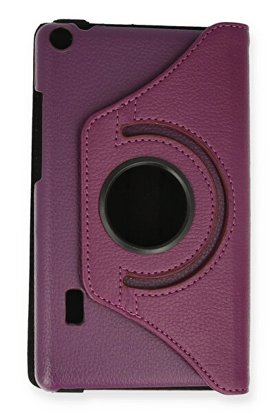 NewFace حافظة متوافقة مع ميديا باد تي 3 7، حافظة جلدية للتابلت 360 درجة (184509) - لون أرجواني