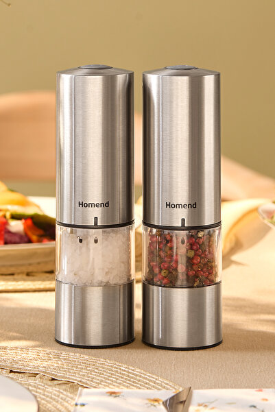 HOMEND Grindgo 6003H Şarjlı Baharat Değirmen Seti