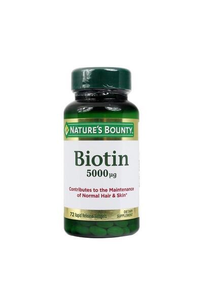 Nature's Bounty Biotin 5000 mcg 72 Capsules