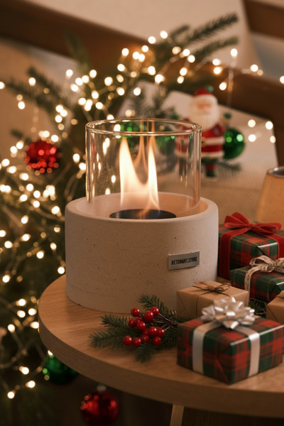 betonartt ( ORVA ) MASA ÜSTÜ ŞÖMİNE & ATEŞ ÇUKURU + BİOETHANOL ( 0,5 L ) YAKI...