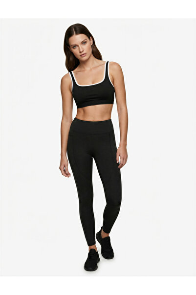 Koton High Waist Pocket Detailed Slim Fit Sports Leggings