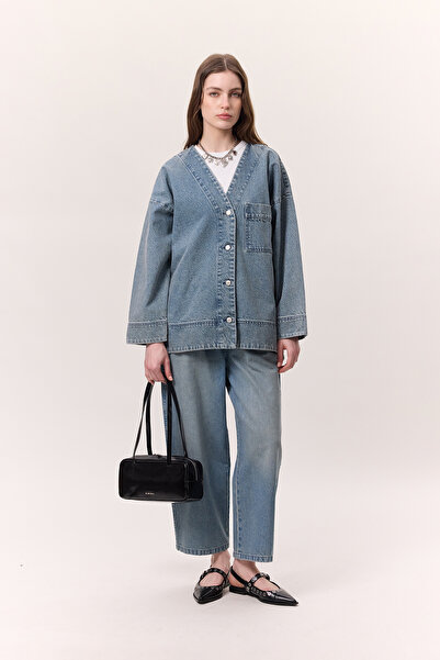 Manuka Pantaloni albaștri din denim - Opțiuni de ajustare a taliei