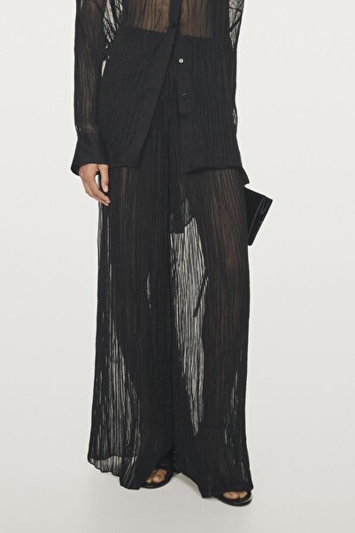 Massimo Dutti Pilili geniş paça pantolon