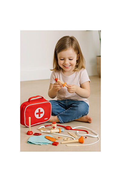 ideal STORE Trusă medicală din lemn pentru copii Premium de la idealSTORE