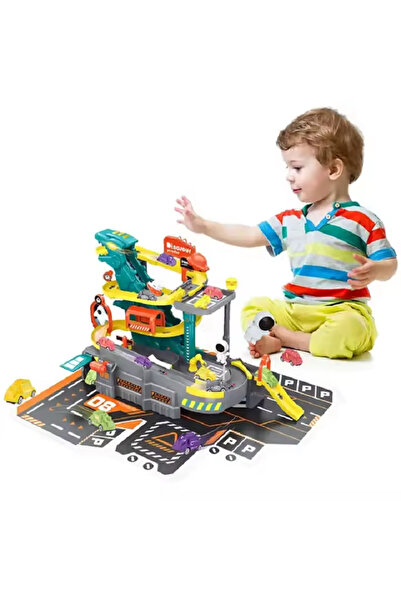 indiggo Set de Joaca Pista si Parcare Electrica cu 42 de Piese DinoDrive