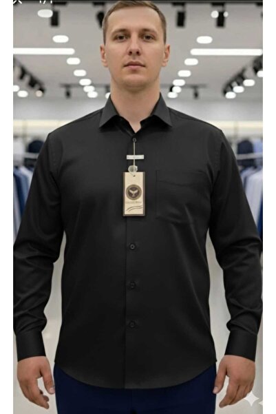Grand Star Довгорукавна класична чоловіча сорочка з кишенями з тканини дакрон